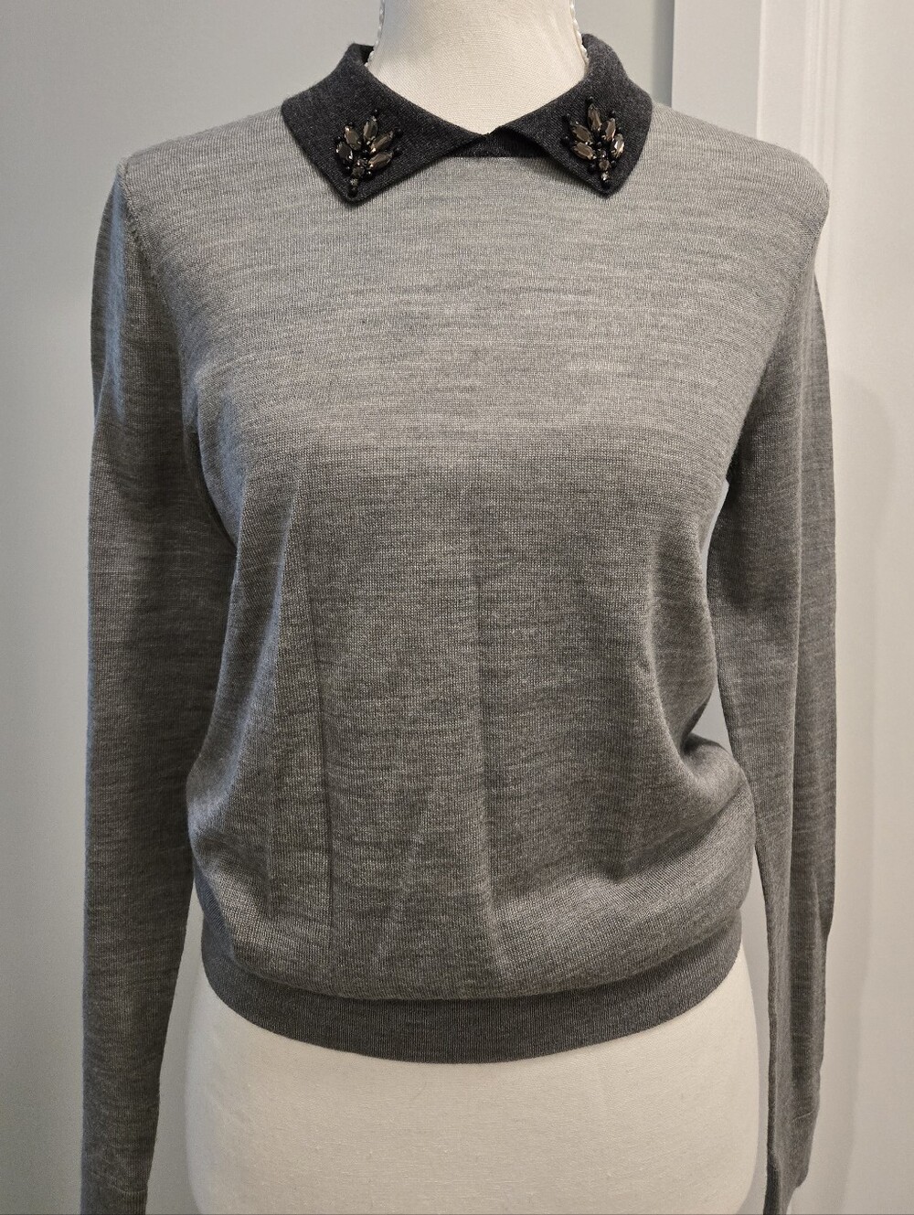 LOFT Knit Top With Sparkling Embellishments